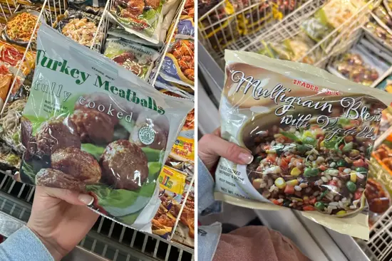 trader joes turkey meatballs and multigrain blend