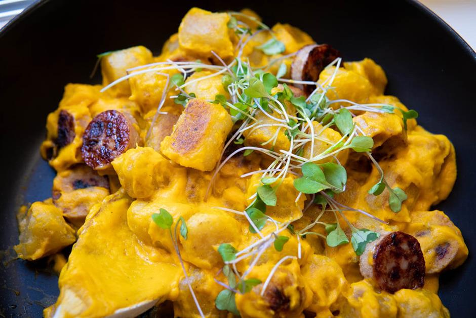 Cauli Gnocchi With Creamy Carrot Sauce and Sausage.jpg