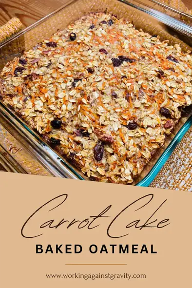 healthy carrot cake baked oatmeal